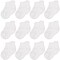 CozyWay Non-Slip Ankle Style Socks with Grippers, 12 Pack for Baby Boys and Girls, Solid White, 0-6 Months, Unisex